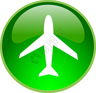 绿色飞机按钮图片