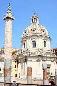 意大利罗马Traian专栏和 首都 历史的 吸引力图片