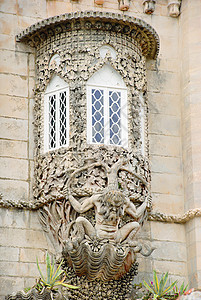 门窗 Pena宫 老的 王子 阿拉伯 建筑 蓝色的 博物馆图片