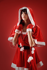 圣诞女孩 亚洲 迷人的 妖娆 漂亮的 美丽 美丽的 数字 裙子图片