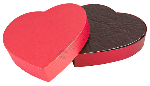 开心形金色巧克力盒 孤立 浪漫 爱 展示 情人节图片