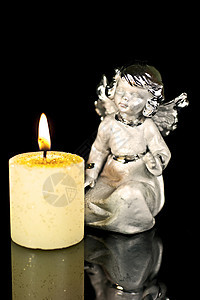 圣诞天使与蜡烛 装饰品 希望 乡愁 烛光 装饰风格 圣诞节图片