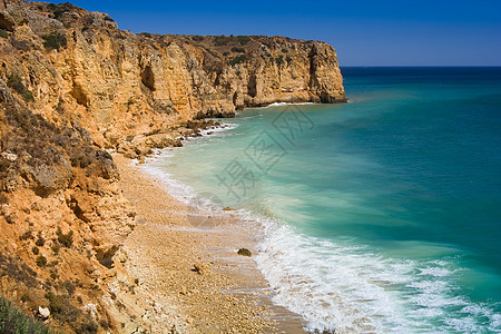 阿尔加瓦岩石-葡萄牙海岸 海滩 温暖的 天空 水图片