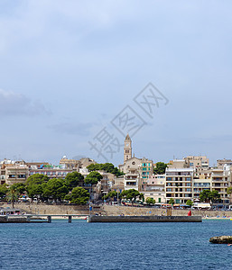 克里斯托港港口 巴利阿里群岛 水 西班牙 夏天 历史图片