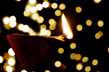 迪瓦利灯 宗教的 排灯节 宗教 灯光 土制的 节日背景图片