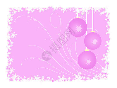 粉红圣诞节 球 庆典 传统 雪花 装饰风格 冬天图片