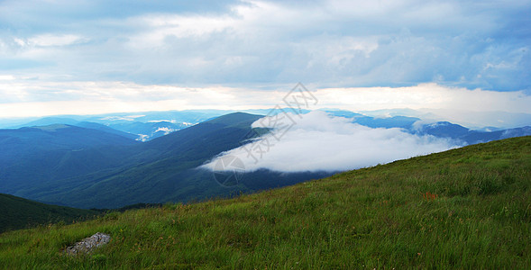 喀尔巴阡山脉 雄伟 爬坡道 春天 蓝色的 荒野 早晨 风景图片