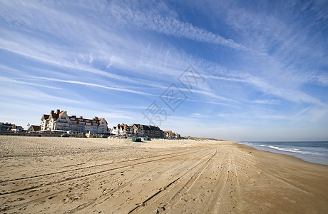 海滩沙滩 天空 假期 夏天 蓝色的 云背景图片