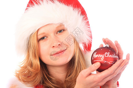 桑塔小姐正在举办红圣诞树舞会 礼物 脸图片