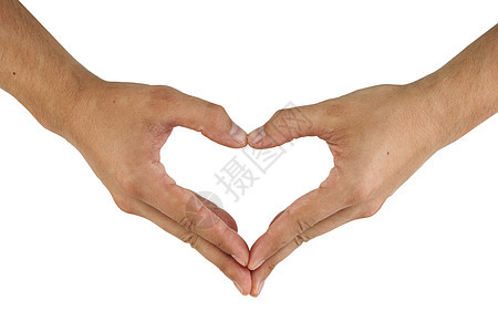 双手使心脏形状 快乐的 手指 可爱的 迷人的 情人节 婚姻图片