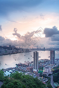 香港晚上的天线 经济 中国 天空 假期 建筑 玻璃图片
