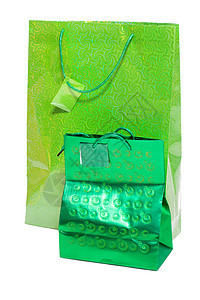 送礼物袋 庆祝活动 假期 惊喜 晋升 购物 塑料 绿色的图片