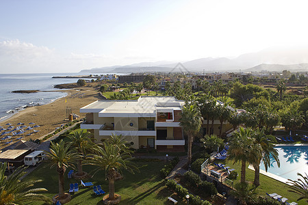 希腊克里特的旅馆和海滩图片