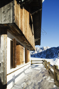 冬季多洛米山脉的雪地风景 天空 意大利 旅行 滑雪板图片