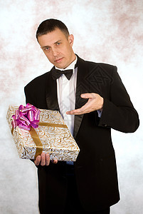惊喜 时尚 弓 圣诞节 成功 男性 成人 男人 礼物图片