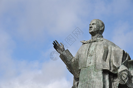 教皇约翰-保罗六世 宗教的 雕像 宗教 祷告 手 雕塑图片