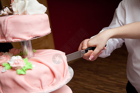 结婚蛋糕 可口 刀 庆典 甜的 夫妻 白色的图片