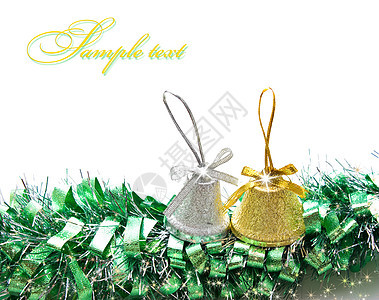 新年快乐 树 明信片 白色的 装饰品 冬天 假期 钟背景图片