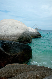 海洋和石头 岬 地平线 湿的 海岸 放松 水图片
