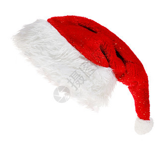 红色圣诞老人帽子 眼镜 包 老的 胡须 胖的 快乐的图片
