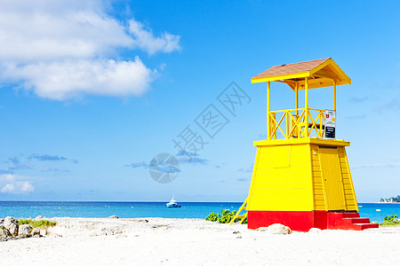 海滩上的小屋 企业海滩 巴巴多斯 加勒比 旅行 加勒比地区图片