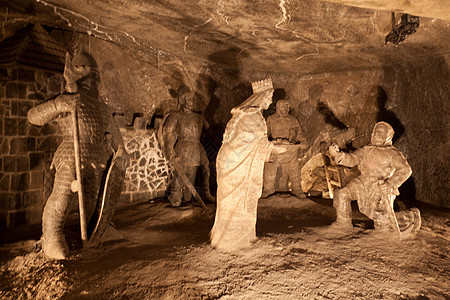 Wieliczka 盐矿 历史的 电缆 老的 建筑学图片