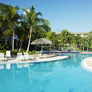 古巴Cayo Coco古巴卡约科旅馆游泳池 伞 旅行图片