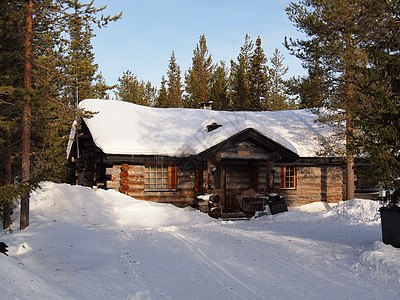 雪覆盖的小屋 圣诞节 芬兰 家 高山 旅游 掩埋 建筑图片