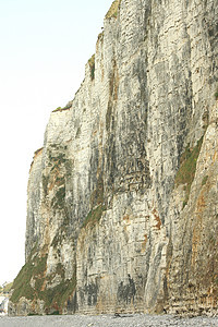法国诺曼底悬崖 钓鱼 旅行 美丽的 云 岩石 海图片