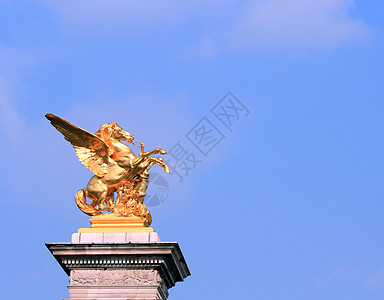 巴黎金马雕像 旅游 塔 神话 假期 城市 翅膀图片