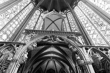 哥特窗口 窗户 摄影效果 天主教 欧洲 圣礼拜堂图片