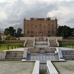 齐萨城堡巴勒莫西西西里 山 植物 橄榄 窗户 树图片