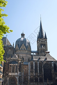 Aachen大教堂 旅游 哥特 石头 天 宗教图片