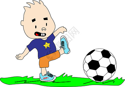 玩足球球的小子图片