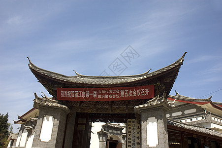 中国的里江镇 遗产 建筑学 漓江 世界 云 古典 文化图片