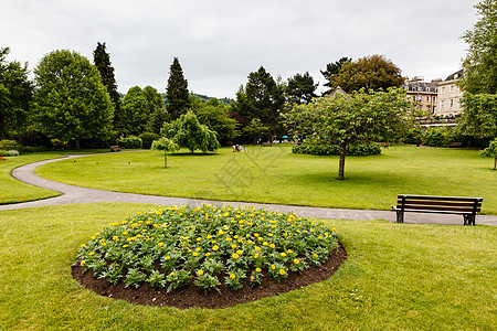 联合王国巴斯市美丽的花园 英国巴思城的美丽花园图片