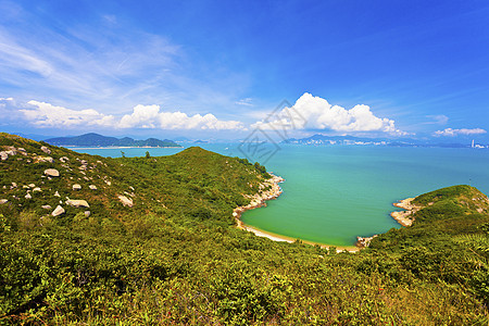 香港山区和沿海地貌景观图片