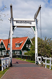Marken村Beatrix桥图片