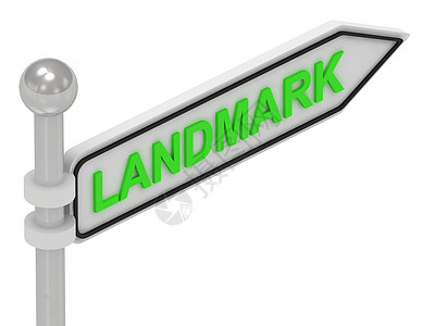 带字母的LANDMARK箭标图片