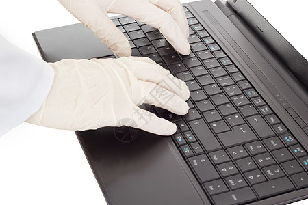 计算机上的人打字 网站 键盘 说客 网上银行业务 健康保险图片