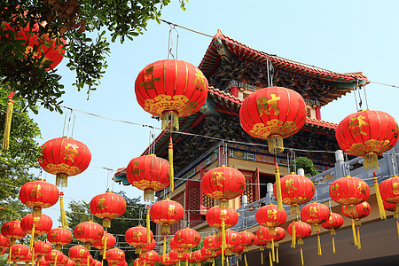 中国灯笼 装饰品 宗教 晚上 佛教 亚洲 节日背景图片