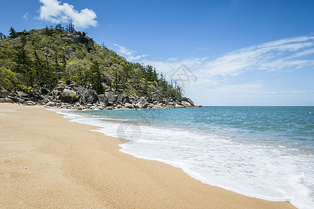 澳大利亚磁岛澳大利亚州 蓝色的 汤斯维尔 冲浪 石头 地平线图片