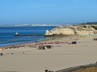 普拉亚·达罗查在葡萄牙阿尔加夫的Algarve 波尔蒂芒 拉各斯图片