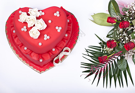 婚礼蛋糕 结霜 假期 甜的 玫瑰 甜点 奶油 庆典图片