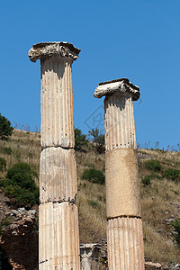 古希腊城埃弗苏斯的伊尼科柱 土耳其 历史 以弗所图片