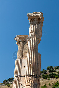 古希腊城埃菲苏斯的废墟 老的 露天剧场 地标 塞尔丘克 首都图片