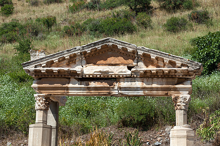 古希腊城埃菲苏斯的特拉扬泉 土耳其 库萨达斯 喷泉 塞尔丘克图片