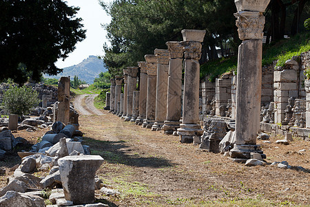 古希腊城埃菲苏斯的哈港街 摄氏度 历史 哈德良 遗迹图片