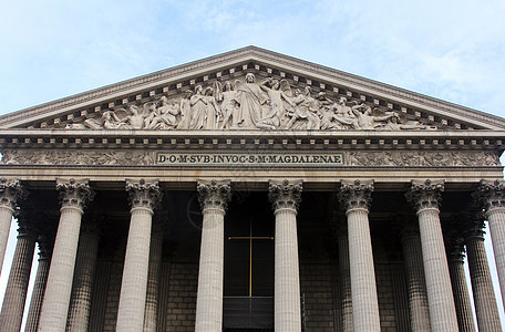 法国巴黎马德琳教堂 大教堂 地标 天空 旅游 欧洲图片