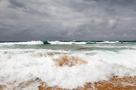 葡萄牙里斯本附近卡斯凯西的Guincho海滩暴风日图片
